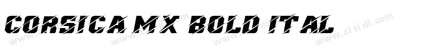Corsica MX Bold Ital字体转换
